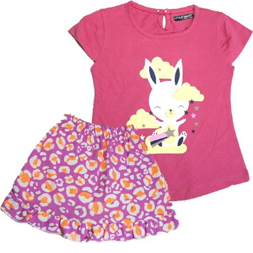 GIRLS COTTON TOP & SKIRT SET