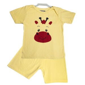 Yellow zebra baba suit set