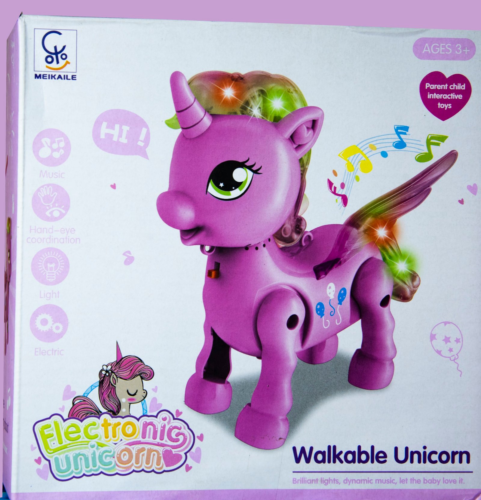 ELECTRONIC LIGHT & MUSICAL WALKABLE UNICORN FOR KIDS - Image 3