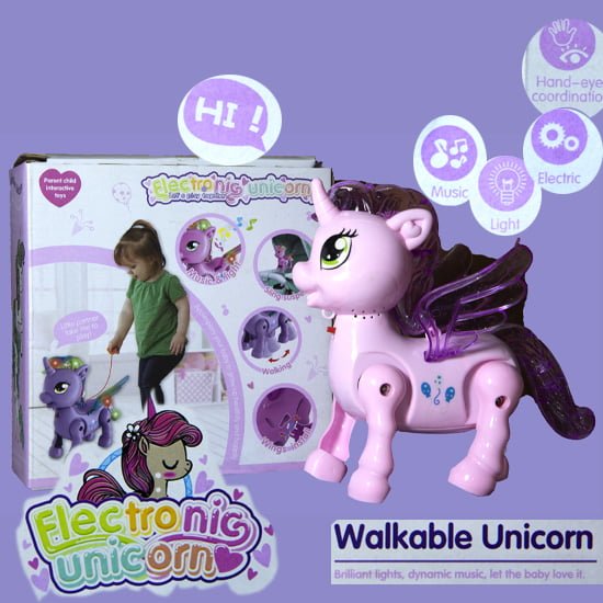ELECTRONIC LIGHT & MUSICAL WALKABLE UNICORN FOR KIDS